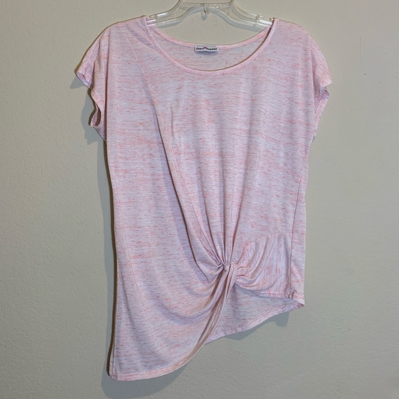 Urban Outfitters Dainty Hooligan Pink Boho Asymmetrical Twist Hem Top - Picture 4 of 8